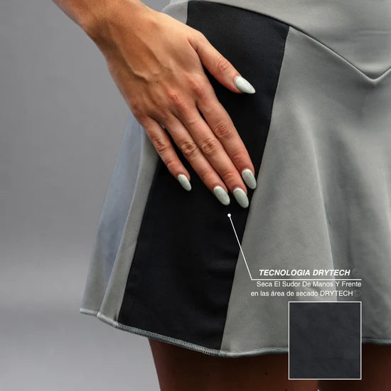 Women's Drybreak Advanced Grey Skirt - Padelspeed - UK padel and racket sports shop ()