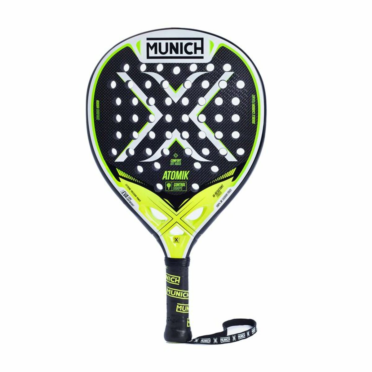 Padel Racket Munich Atomik 2022 Black - Padelspeed - UK padel and racket sports shop (Sports and outdoors, Paddle tennis)