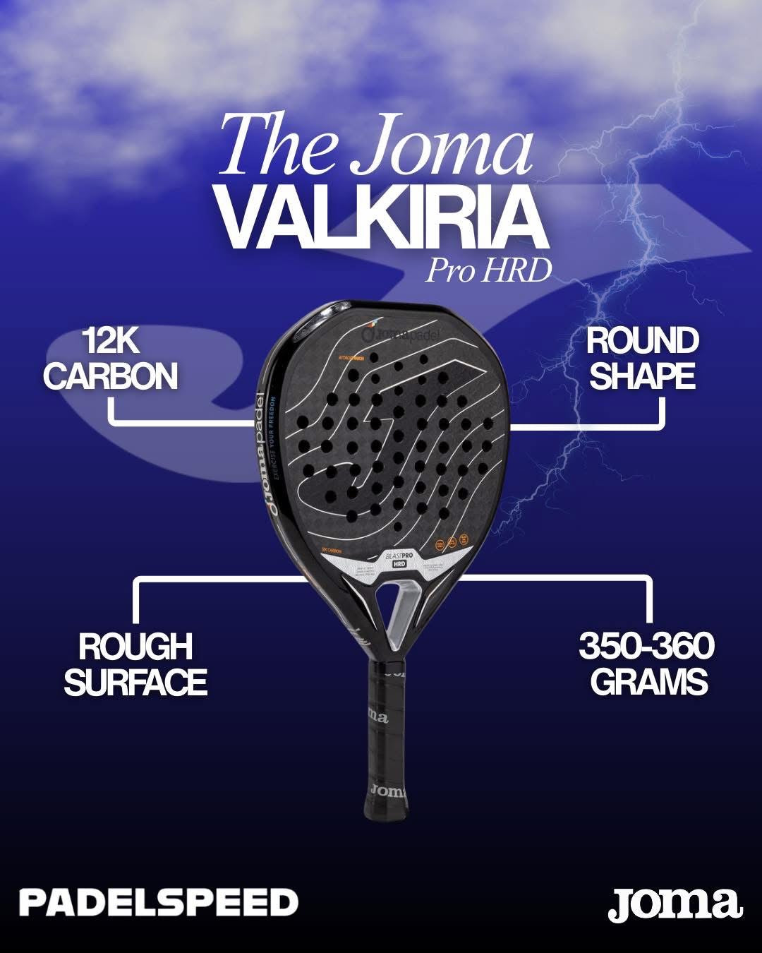 Raquete de Padel Joma Valkiria Pro HRD (2026)