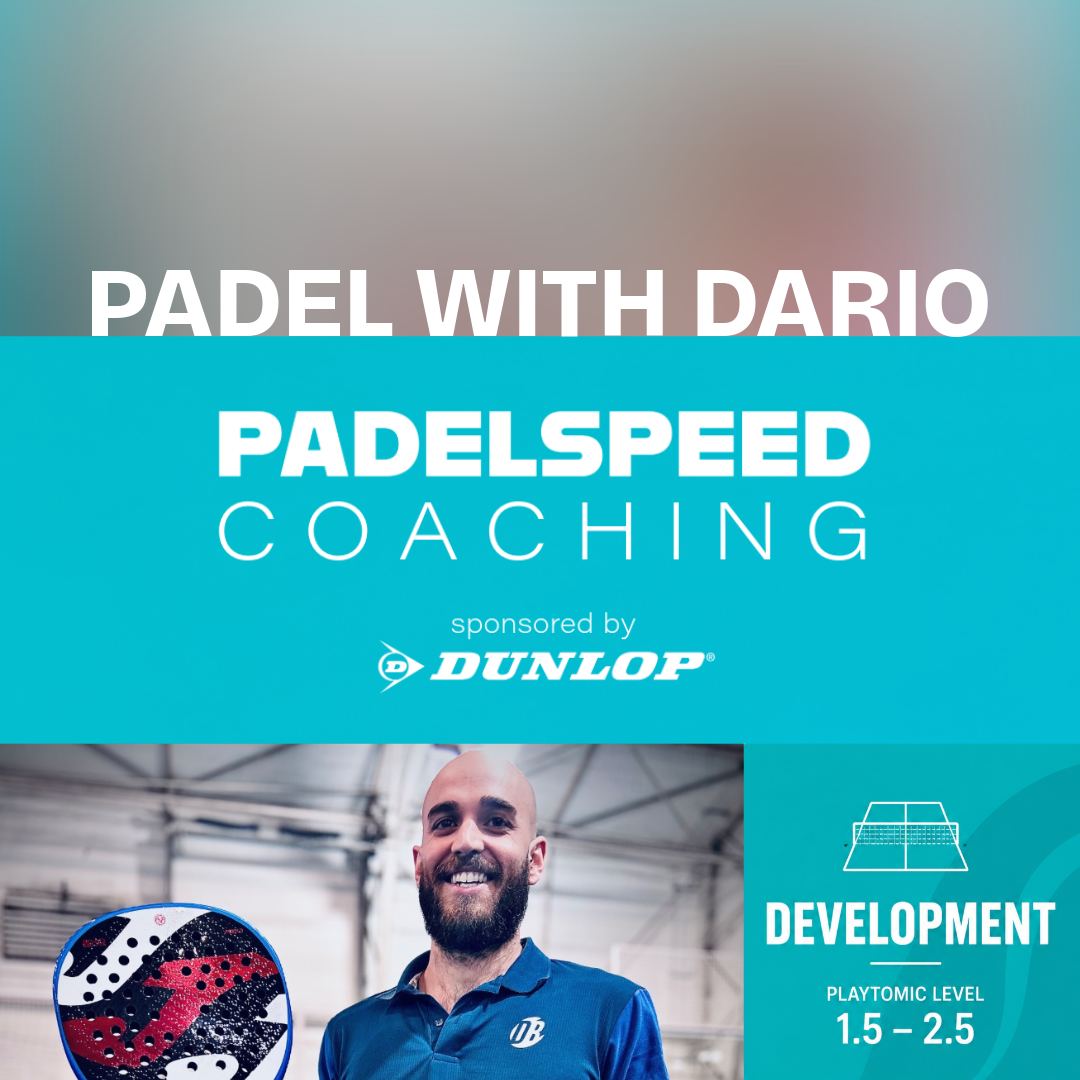 Padelspeed Coaching: Mejora del pádel con Darío, viernes de 13:30 a 14:30 h (Cardiff)