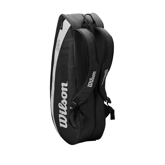 Tennis Racket Bag Wilson Roger Federer Team Black (6-Racket)