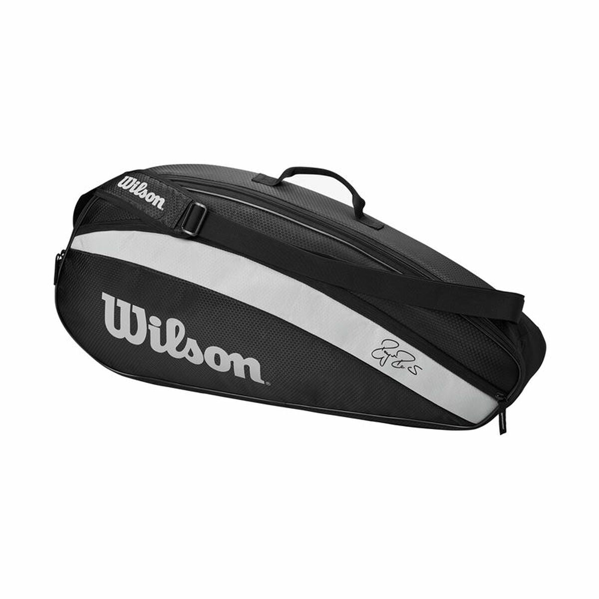 Tennis Racket Bag Wilson Roger Federer Team Black (3-Racket)