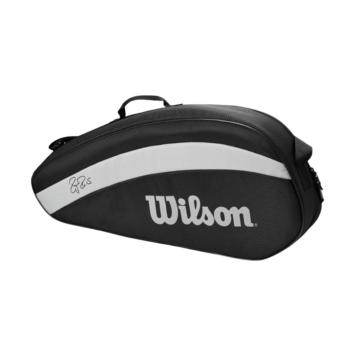 Tennis Racket Bag Wilson Roger Federer Team Black (3-Racket) - Padelspeed - UK padel and racket sports shop (Sports and outdoors, Tennis)