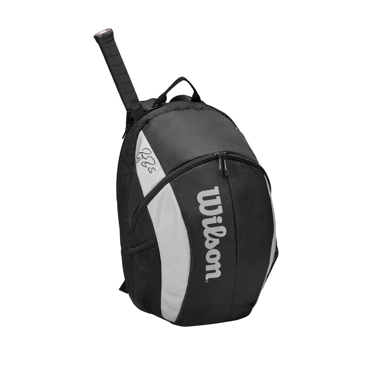 Tennis Racket Bag Backpack Wilson Roger Federer Team Black - Padelspeed - UK padel and racket sports shop (Sports and outdoors, Tennis)