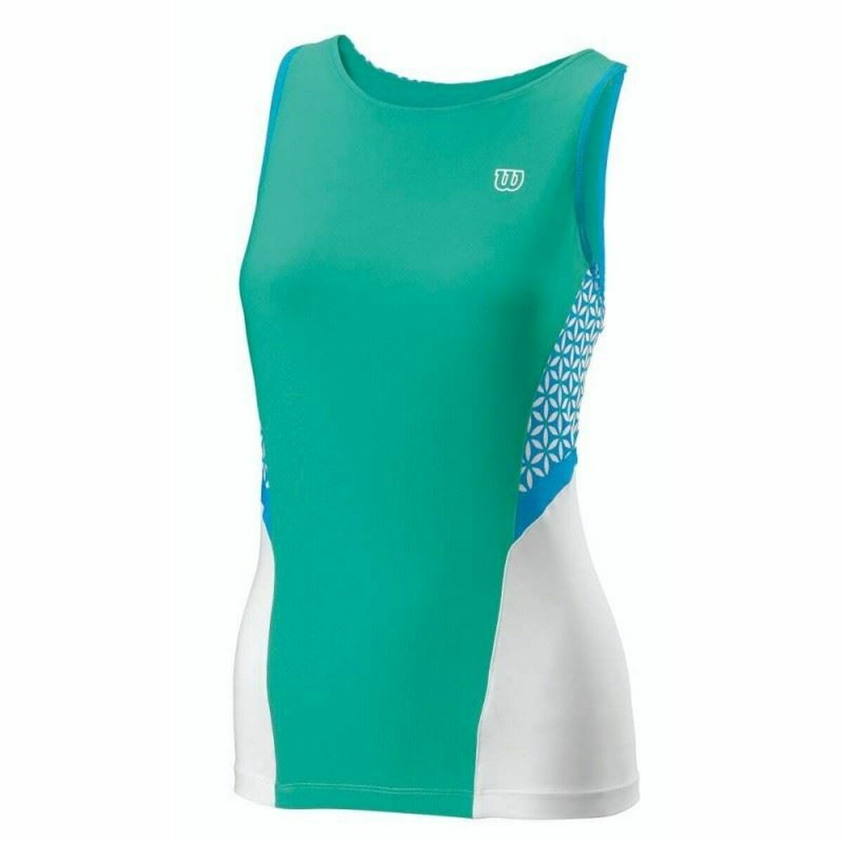 Tank Top Women Wilson Court Glamour Reversible Blue/Green