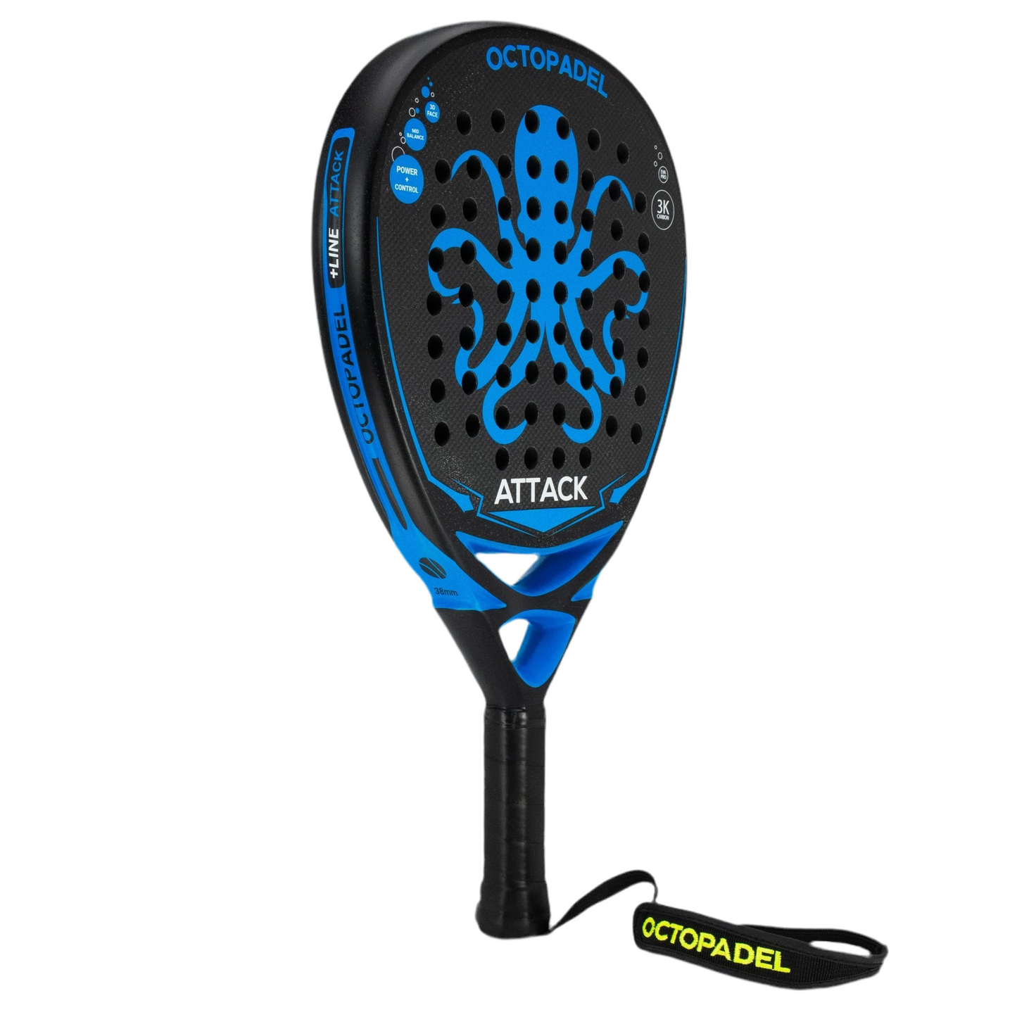 Padel Racket Octopadel Attack (Blue, Firm Feel) - Padelspeed - UK padel and racket sports shop ()