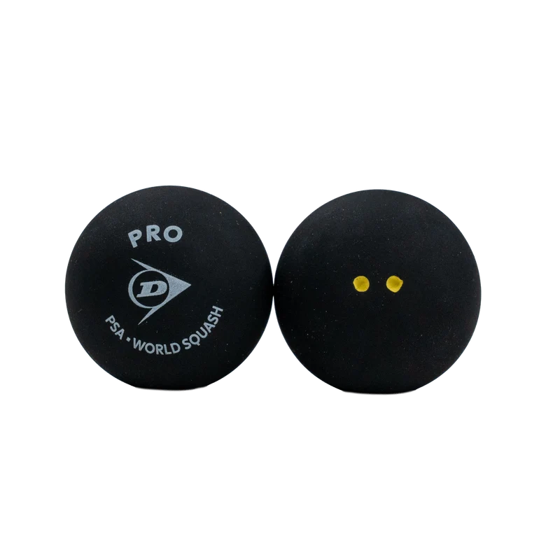 Bolas de Squash Dunlop Pro Ponto Amarelo Duplo (Caixa de 1 Dúzia)