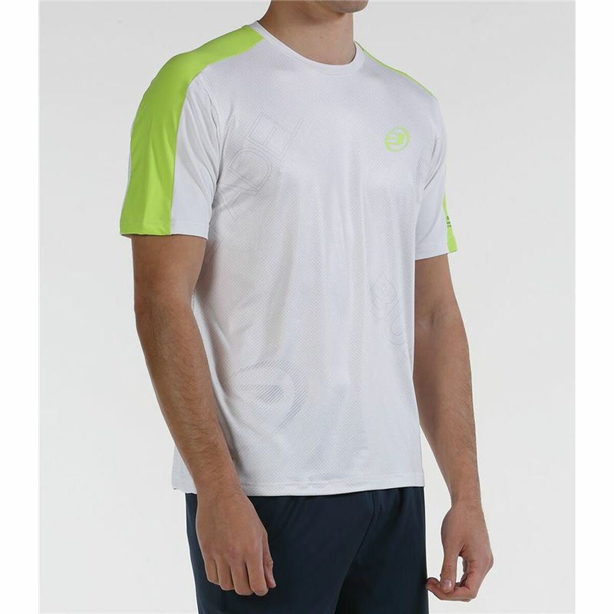 Men's Short Sleeve T-Shirt Bullpadel White Men