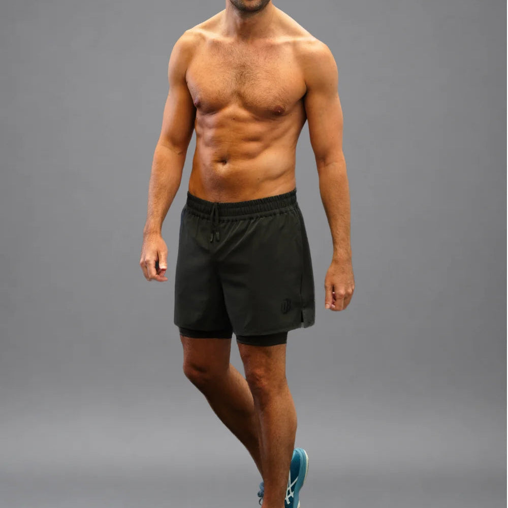 Men's Drybreak Advanced Olive Shorts (Right) - Padelspeed - UK padel and racket sports shop ()