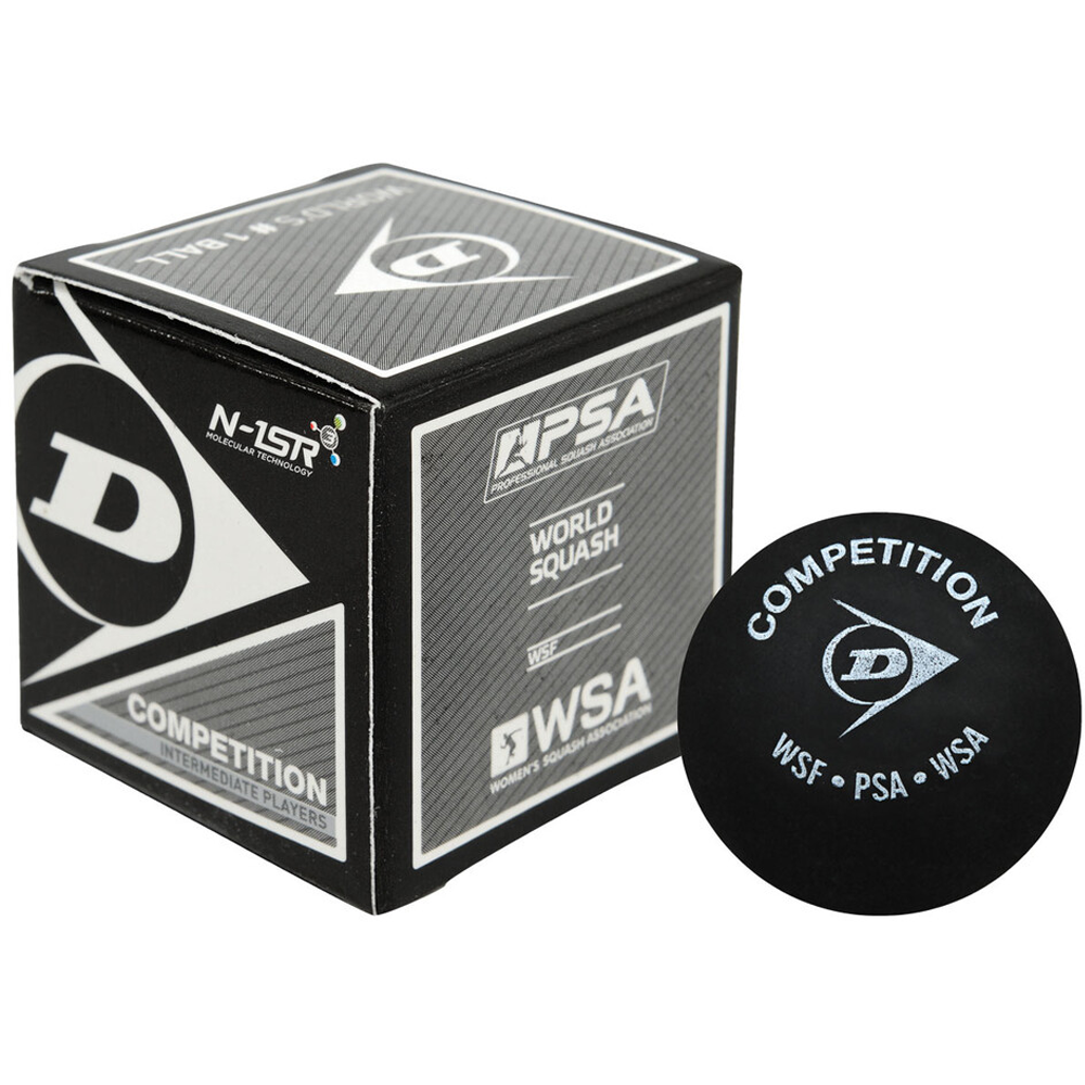 Squash Ball Dunlop Competition Single Yellow Dot (1 Ball) - Padelspeed - UK padel and racket sports shop (Sports & Outdoors)