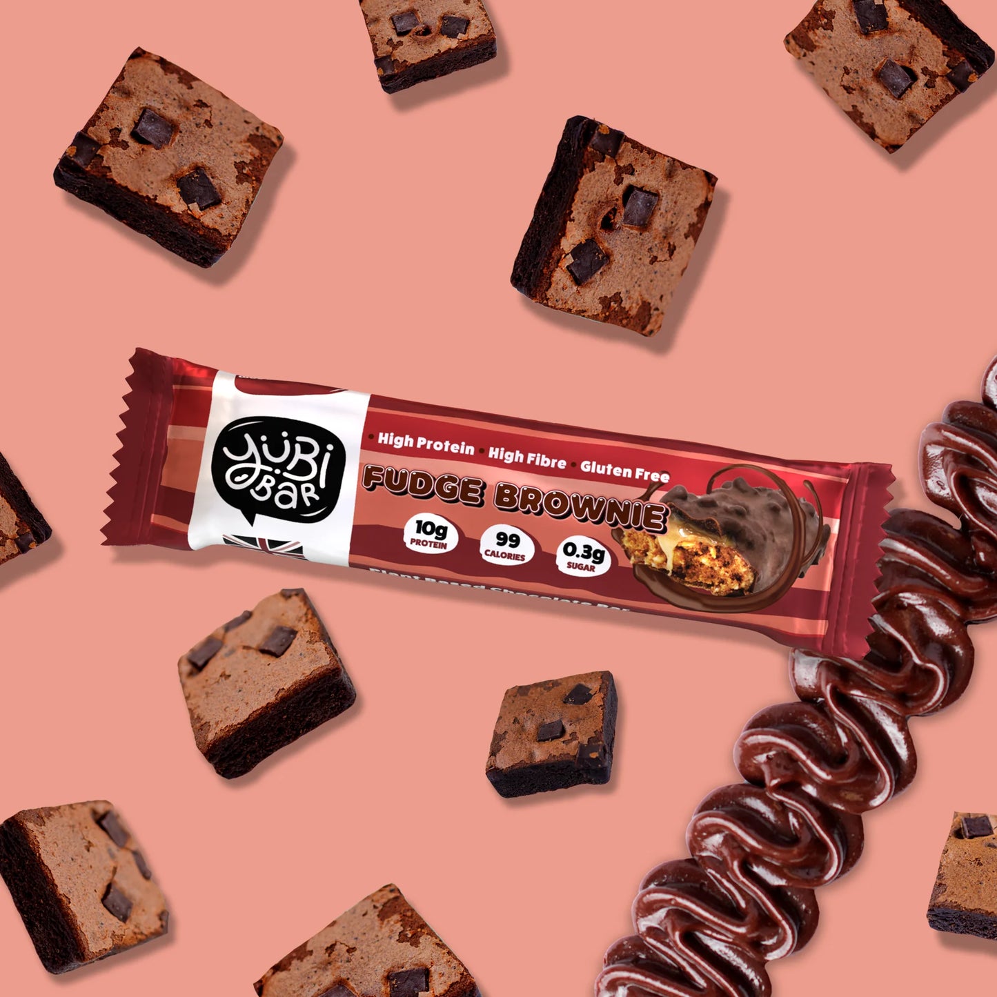 Protein Bar YuBi (Fudge Brownie) - Padelspeed - UK padel and racket sports shop ()