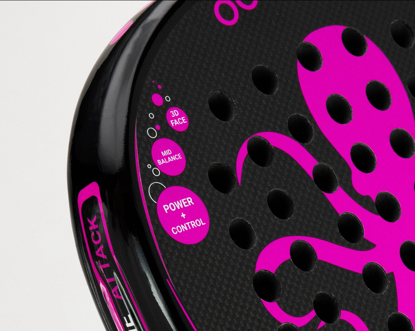 Padel Racket Octopadel Attack (Pink, Soft Feel) - Padelspeed - UK padel and racket sports shop ()