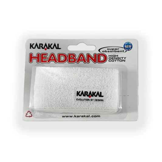 Sports Headband Karakal White - Padelspeed Padel, Squash & Tennis