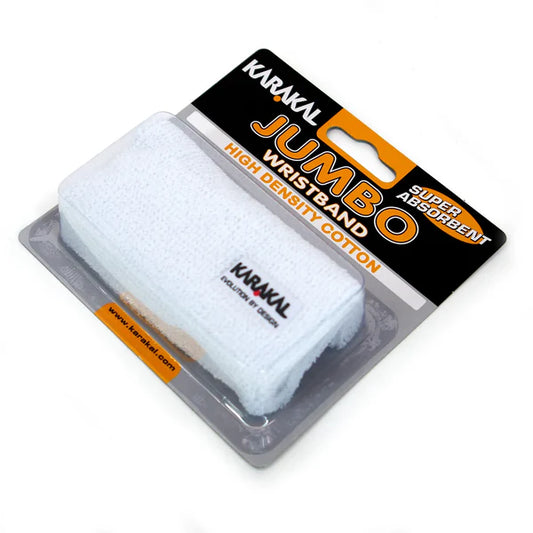 Sports Jumbo Wristband Karakal White - Padelspeed Padel, Squash & Tennis