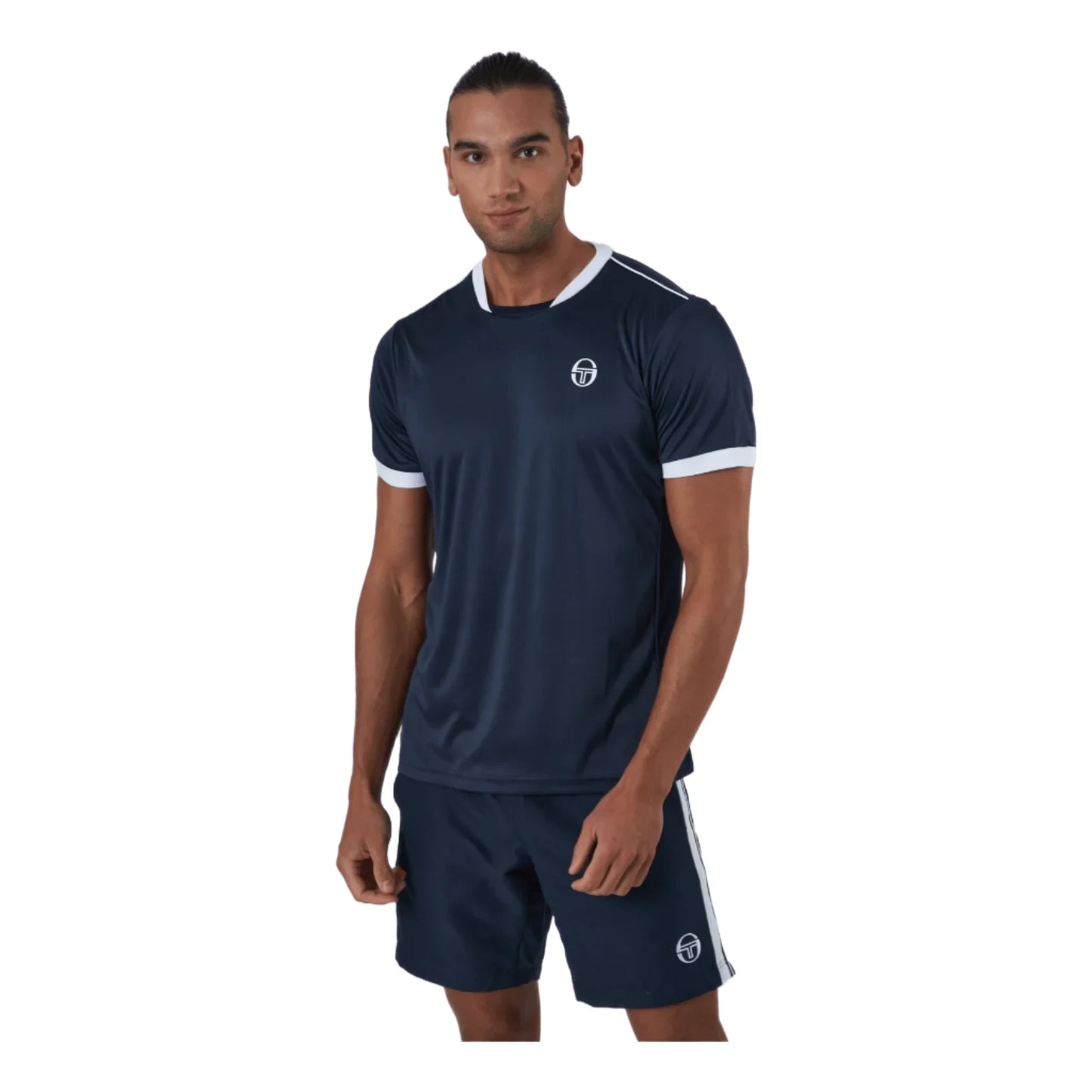 Men's T-Shirt Club Tech Sergio Tacchini Navy/White - Padelspeed Padel, Squash & Tennis