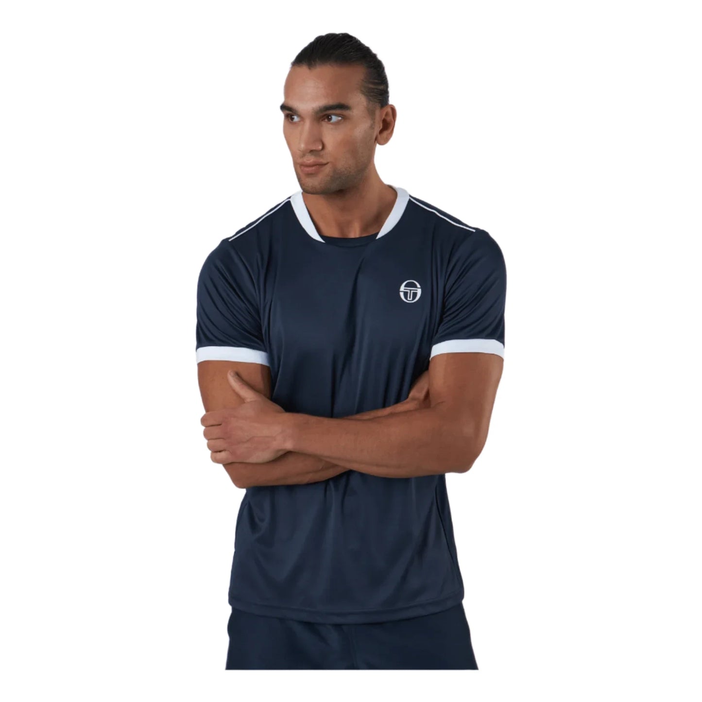 Men's T-Shirt Club Tech Sergio Tacchini Navy/White - Padelspeed Padel, Squash & Tennis