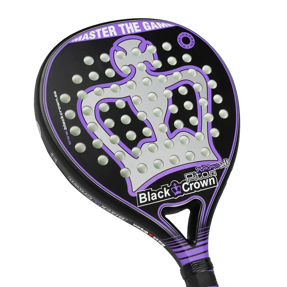 Padel Racket Black Crown Piton Nakano Soft - Padelspeed Padel, Squash & Tennis