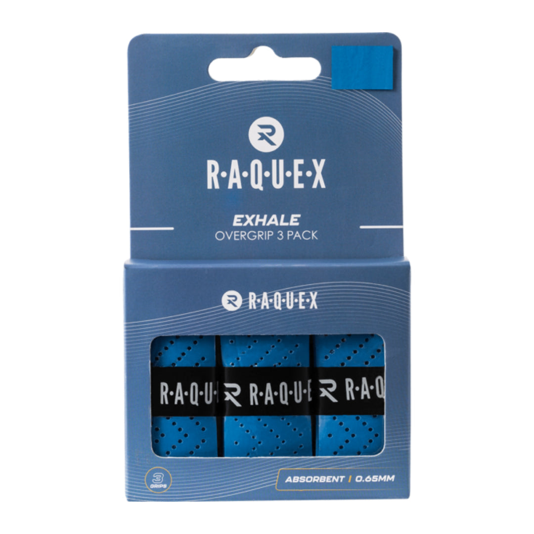 Padel/Squash/Tennis Raquex Exhale Racket Overgrips (Pack of 3)