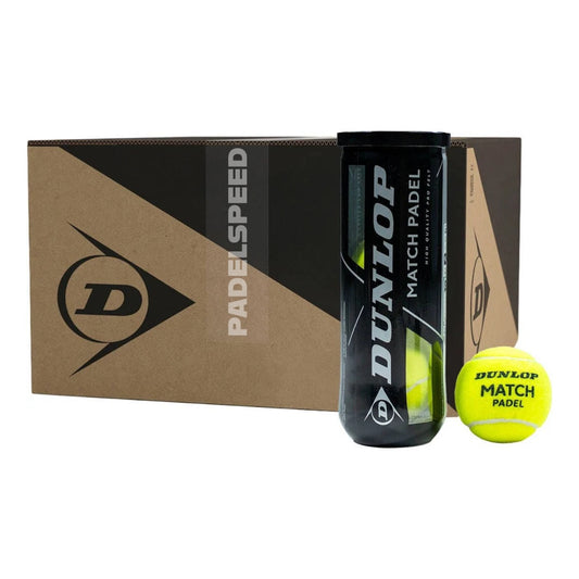 Padel Balls Dunlop Match Box of 24 Tubes (72 Balls)