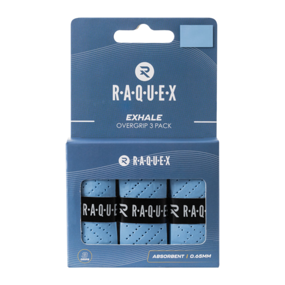 Padel/Squash/Tennis Raquex Exhale Racket Overgrips (Pack of 3)