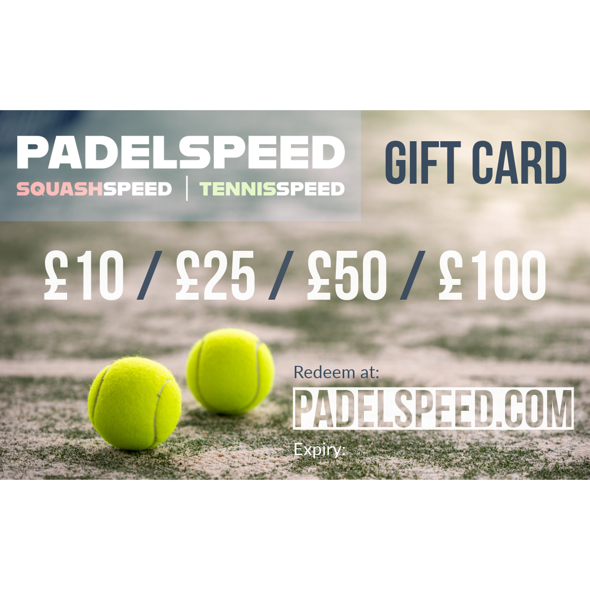 Padelspeed Gift Card - Padelspeed - UK padel and racket sports shop (Sports & Outdoors)