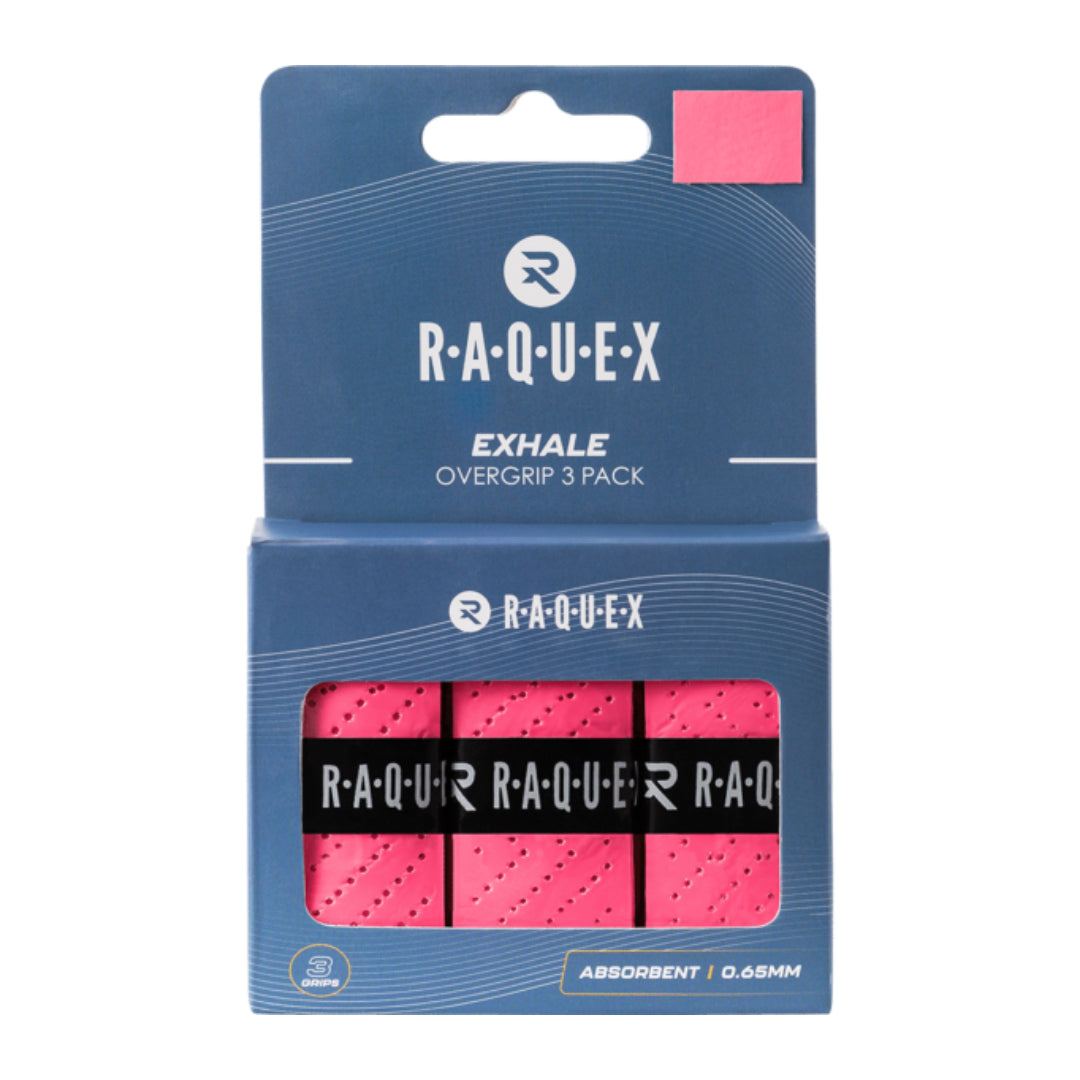 Padel/Squash/Tennis Raquex Exhale Racket Overgrips (Pack of 3)