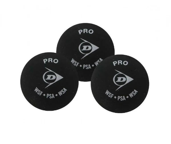 Squash Balls Dunlop Pro Double Yellow Dot (3 Ball Tube)