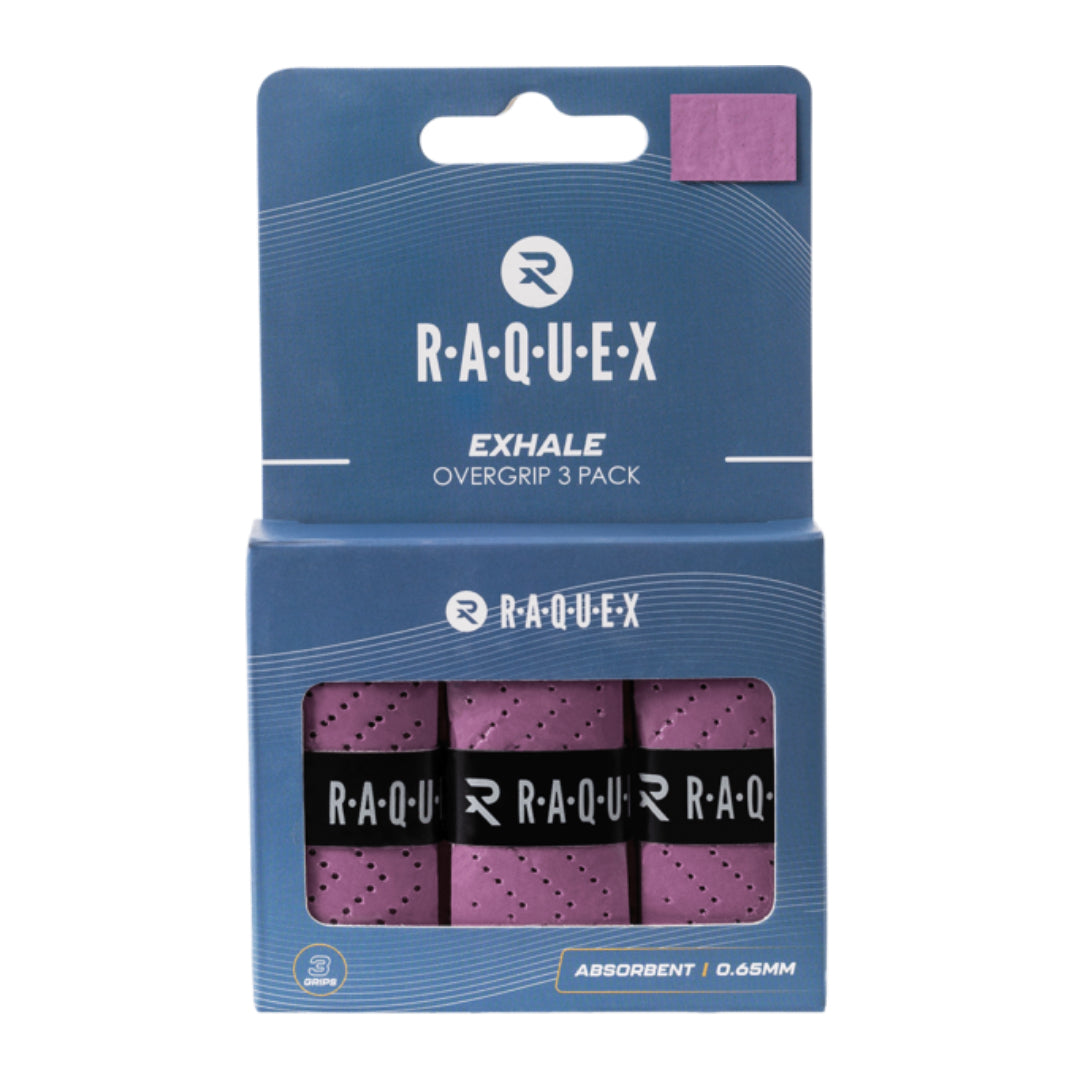 Padel/Squash/Tennis Raquex Exhale Racket Overgrips (Pack of 3)