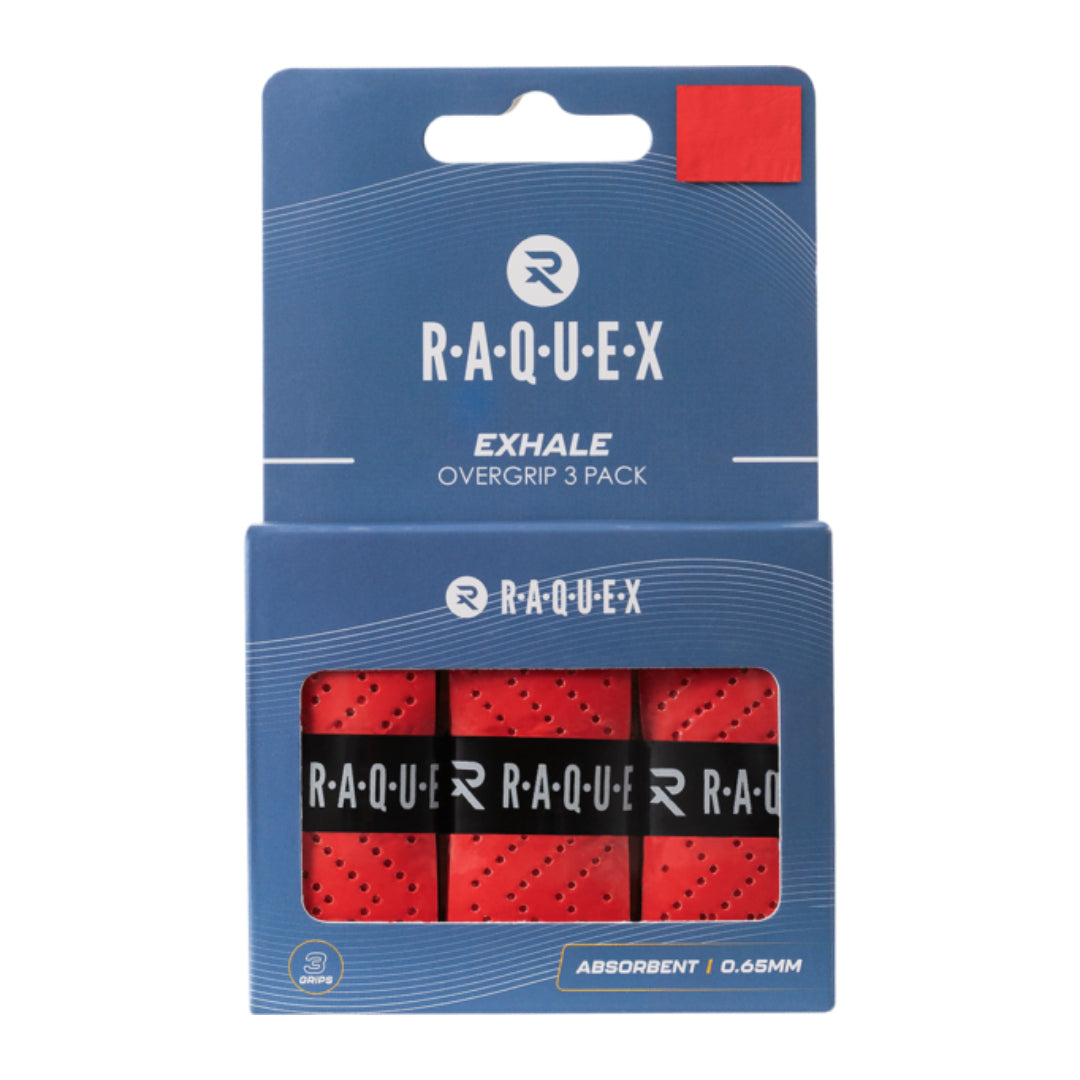 Padel/Squash/Tennis Raquex Exhale Racket Overgrips (Pack of 3)