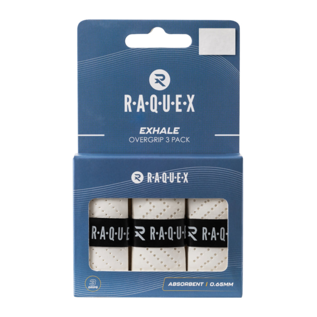 Padel/Squash/Tennis Raquex Exhale Racket Overgrips (Pack of 3)